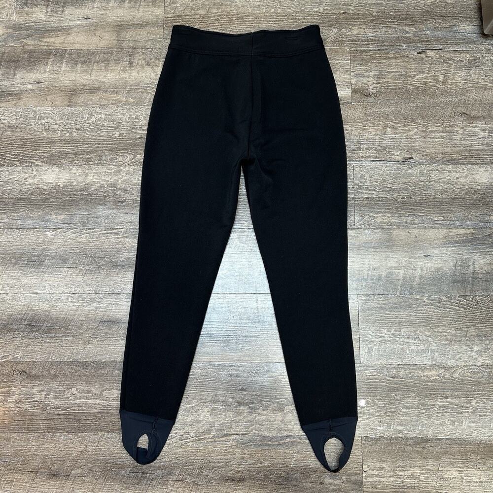 Women’s Black Edelweiss Ski Pants Wool Blend High-Waisted Stirrup Heel - Picture 3 of 9